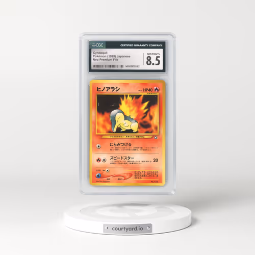 1999 Neo Premium File #155 Cyndaquil - No Rarity (CGC 8.5 NM-MT+)