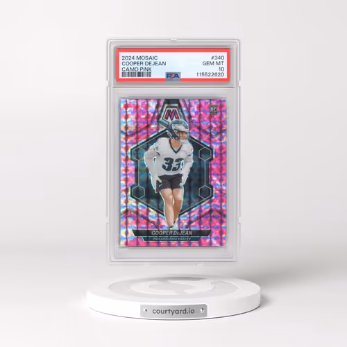 2024 Panini Mosaic #340 Cooper Dejean - Camo Pink (PSA 10 GEM MINT)