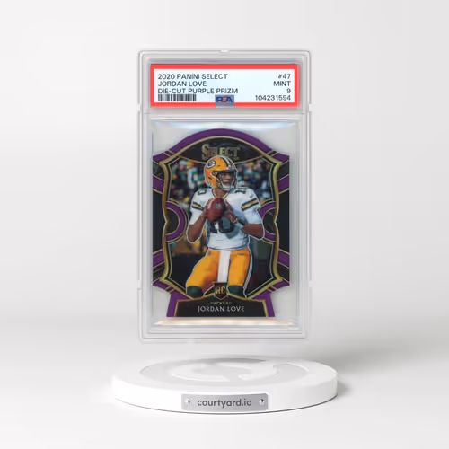 2020 Panini Select #47 Jordan Love - Die-Cut Purple Prizm (PSA 9 MINT)