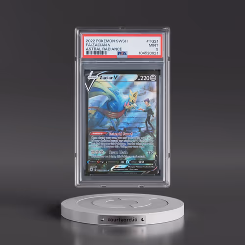 2022 Pokémon Sword & Shield Astral Radiance #TG21 Zacian V - Holo Full Art (PSA 9 MINT)