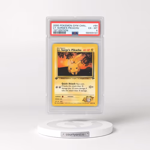 2000 Pokémon Gym Challenge #84 LT. Surge's Pikachu - 1st Edition (PSA 6 EX-MT)