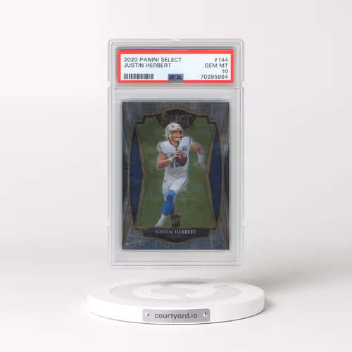 2020 Panini Select #144 Justin Herbert (PSA 10 GEM MINT)