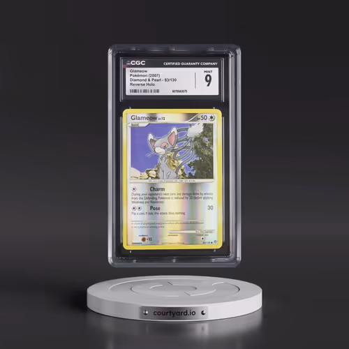 2007 Diamond & Pearl #83/130 Glameow - Reverse Holo (CGC 9 MINT)