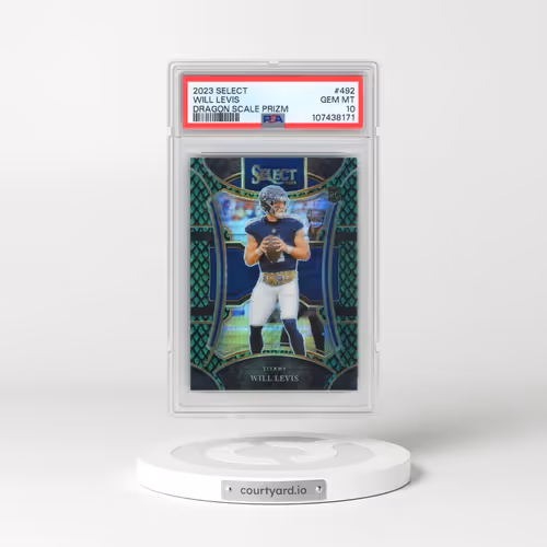 2023 Panini Select #492 Will Levis - Dragon Scale Prizm (PSA 10 GEM MINT)
