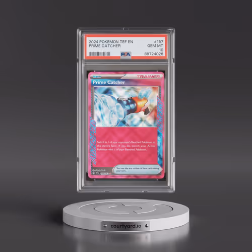 2024 Pokémon Tef EN-Temporal Forces #157 Prime Catcher (PSA 10 GEM MINT)