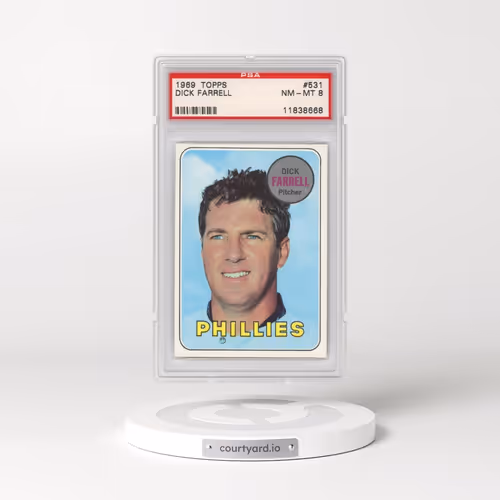 1969 Topps #531 Dick Farrell (PSA 8 NM-MT)