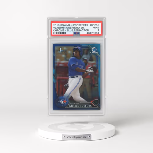 2016 Bowman Prospects #BCP55 Vladimir Guerrero Jr. - Chrome-Blue Refractor (PSA 9 MINT)