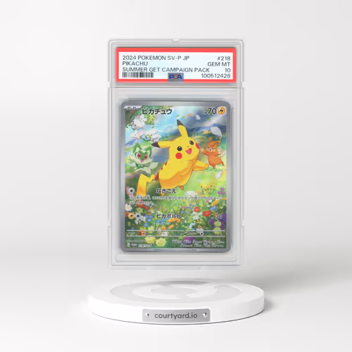 2024 Pokémon SV-P Promo #218 Pikachu - Summer of Pokeca Is Here! Promo Card Get Campaign Pack (PSA 10 GEM MINT)