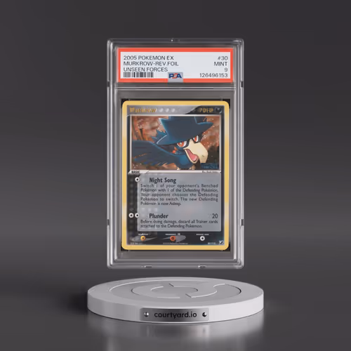 2005 Pokémon EX Unseen Forces #30 Murkrow - Reverse Foil (PSA 9 MINT)