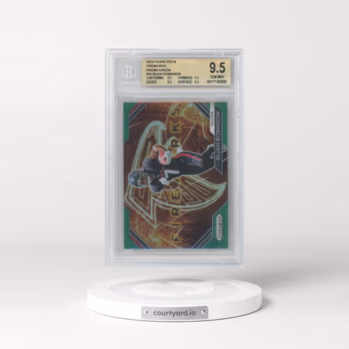 2023 Panini Prizm Fireworks #F24 Bijan Robinson - Green Prizm (BGS 9.5 GEM MINT)