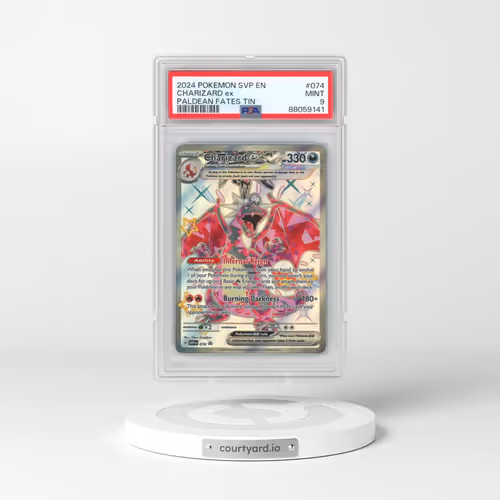 2024 Pokémon Svp EN-SV Black Star Promo #074 Charizard EX - Holo Paldean Fates Tin (PSA 9 MINT)