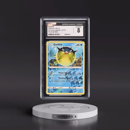 2017 Shining Legends #21/73 Qwilfish - Reverse Holo (CGC 8 NM-MT)
