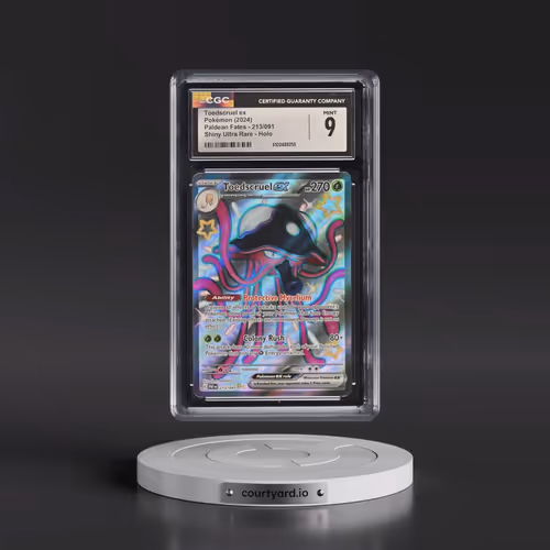 2024 Pokémon Paf EN-Paldean Fates #213 Toedscruel EX - Holo Shiny Ultra Rare (CGC 9 MINT)