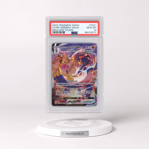 2022 Pokémon Sword & Shield Brilliant Stars #TG21 Rapid Strike Urshifu Vmax - Full Art (PSA 10 GEM M