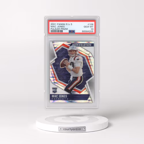 2021 Panini Rookies & Stars #106 Mac Jones - Pulsar Prizm (PSA 10 GEM MINT)