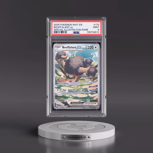 2025 Pokémon Wht EN-White Flare #170 Bouffalant EX - Holo Special Illustration Rare (PSA 9 MINT)