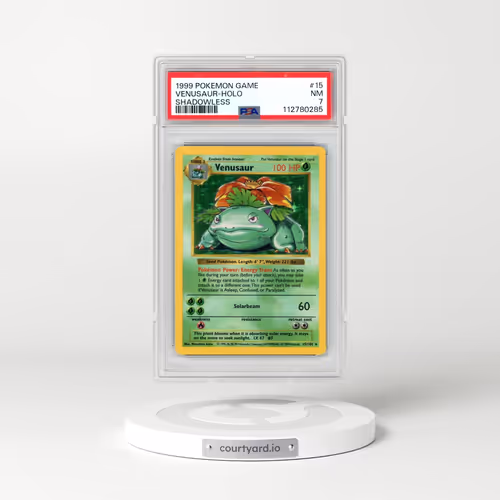1999 Pokémon Game #15 Venusaur - Holo Shadowless (PSA 7 NM)