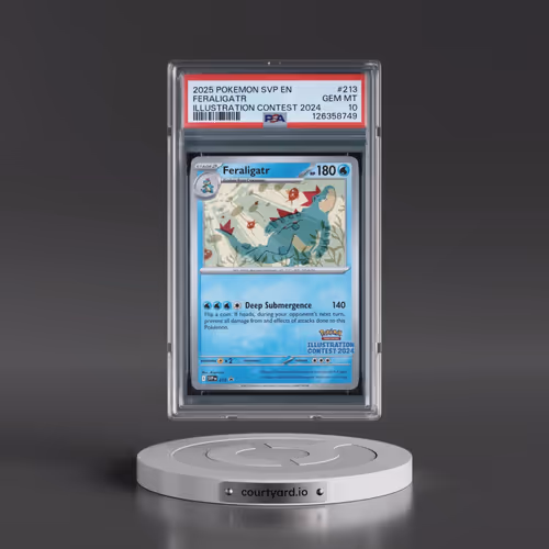 2025 Pokémon Svp EN-SV Black Star Promo #213 Feraligatr - Illustration Contest 2024 (PSA 10 GEM MINT