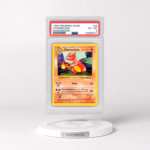 1999 Pokémon Game #24 Charmeleon - Shadowless (PSA 6 EX-MT)