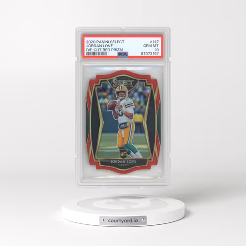 2020 Panini Select #147 Jordan Love - Die-Cut Red Prizm (PSA 10 GEM MINT)