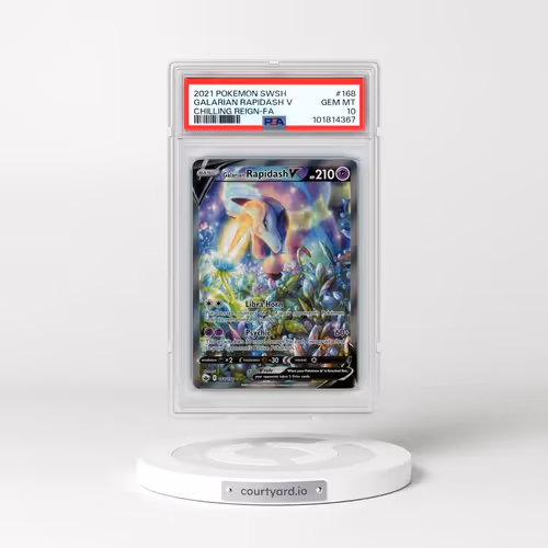 2021 Pokémon Sword & Shield Chilling Reign #168 Galarian Rapidash V - Holo Full Art (PSA 10 GEM MINT