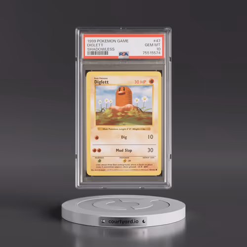 1999 Pokémon Game #47 Diglett - Shadowless (PSA 10 GEM MINT)