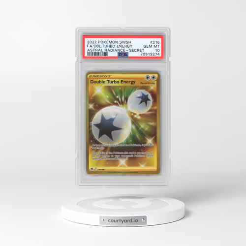 2022 Pokémon Sword & Shield Astral Radiance #216 Double Turbo Energy - Full Art Secret (PSA 10 GEM MINT)