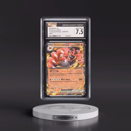 2024 Pokémon Tef EN-Temporal Forces #034 Incineroar EX - Holo (CGC 7.5 NM+)