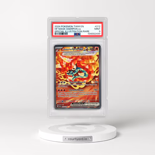 2024 Pokémon Twm EN-Twilight Masquerade #212 Hearthflame Mask Ogerpon EX - Holo Special Illustration Rare (PSA 9 MINT)