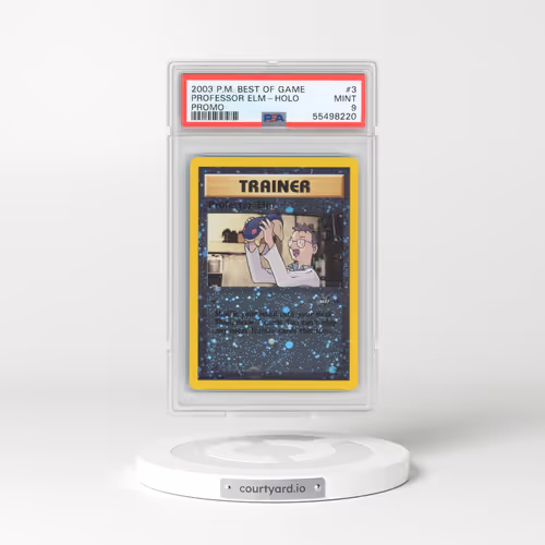 2003 Pokémon Best of Game Promo #3 Professor Elm - Reverse Foil (PSA 9 MINT)