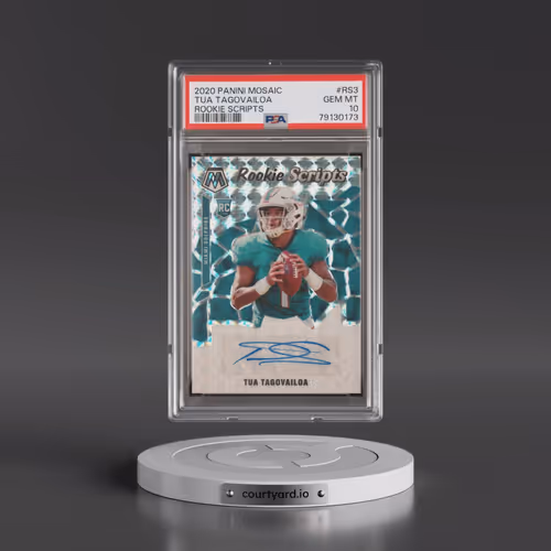 2020 Panini Mosaic Rookie Scripts #RS3 Tua Tagovailoa (PSA 10 GEM MINT)
