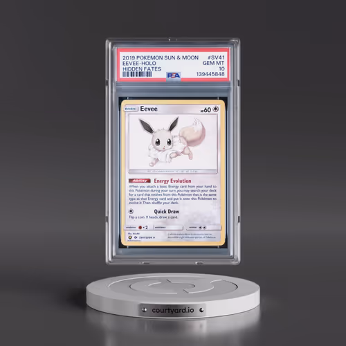 2019 Pokémon Sun & Moon Hidden Fates #SV41 Eevee - Holo (PSA 10 GEM MINT)