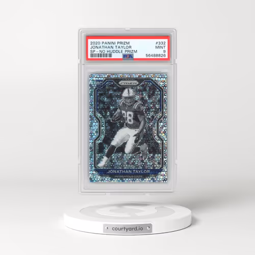 2020 Panini Prizm #332 Jonathan Taylor - Variation-No Huddle Prizm (PSA 9 MINT)