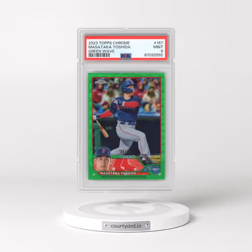 2023 Topps Chrome #167 Masataka Yoshida - Green Wave Refractor (PSA 9 MINT)