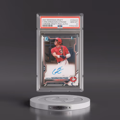 2021 Bowman Draft Chrome Draft Pick Autographs #CDACE Christian Encarnacion-Strand (PSA 10 GEM MINT)