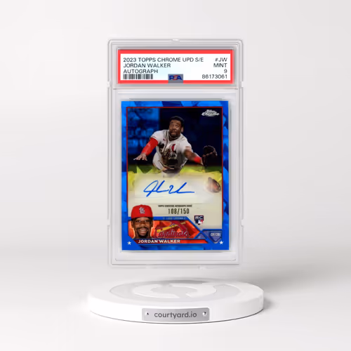 2023 Topps Chrome Update Sapphire Edition Autograph #JW Jordan Walker (PSA 9 MINT)