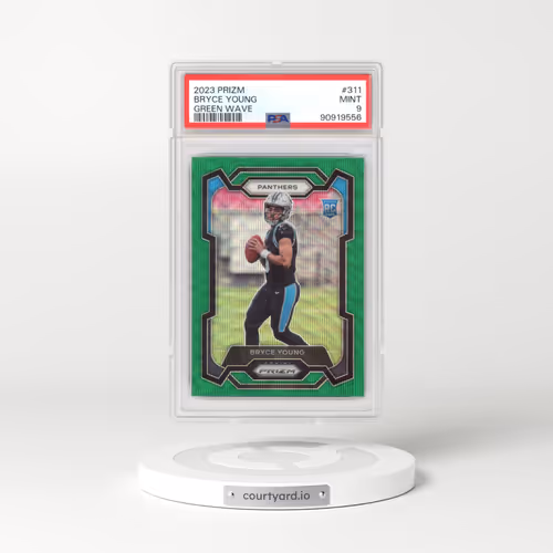 2023 Panini Prizm #311 Bryce Young - Green Wave (PSA 9 MINT)