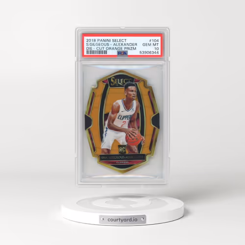 2018 Panini Select #104 Shai Gilgeous-Alexander - Die-Cut Orange Prizm (PSA 10 GEM MINT)
