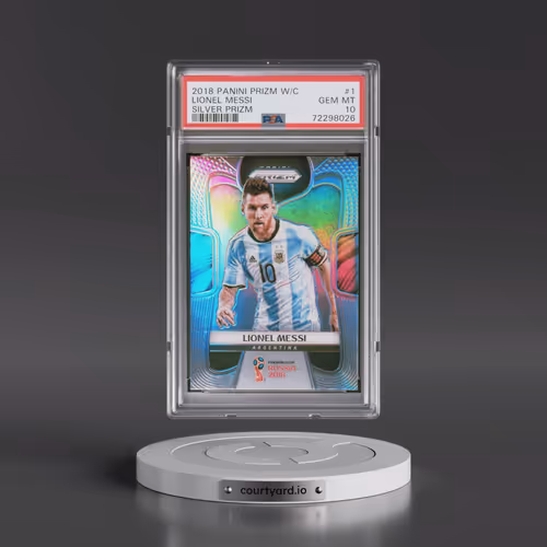 2018 Panini Prizm World Cup #1 Lionel Messi - Silver Prizm (PSA 10 GEM MINT)