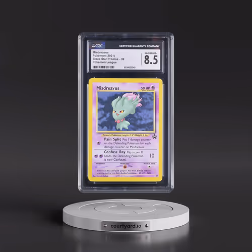 1999 Black Star Promos #39 Misdreavus - Pokémon League (CGC 8.5 NM-MT+)