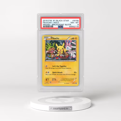 2016 Pokémon XY Black Star Promo #XY95 Pikachu - Holo Breakpoint Blisters (PSA 8 NM-MT)