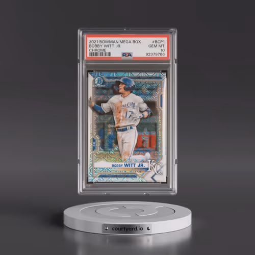 2021 Bowman Mega Box Chrome #BCP1 Bobby Witt Jr. (PSA 10 GEM MINT)