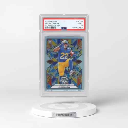 2024 Panini Mosaic Stained Glass #SG25 Blake Corum (PSA 9 MINT)
