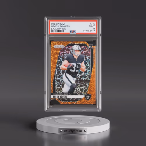 2024 Panini Prizm #315 Brock Bowers - Lazer Prizm (PSA 9 MINT)