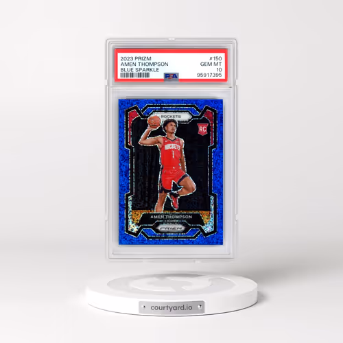 2023 Panini Prizm #150 Amen Thompson - Blue Sparkle (PSA 10 GEM MINT)