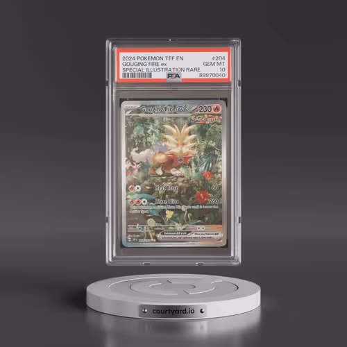 2024 Pokémon Tef EN-Temporal Forces #204 Gouging Fire EX - Holo Special Illustration Rare (PSA 10 GE