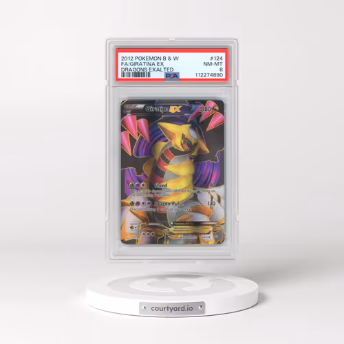 2012 Pokémon Black & White Dragons Exalted #124 Giratina EX - Holo Full Art (PSA 8 NM-MT)