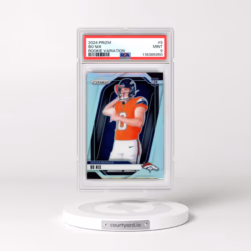 2024 Panini Prizm Rookie Variation #5 Bo Nix (PSA 9 MINT)