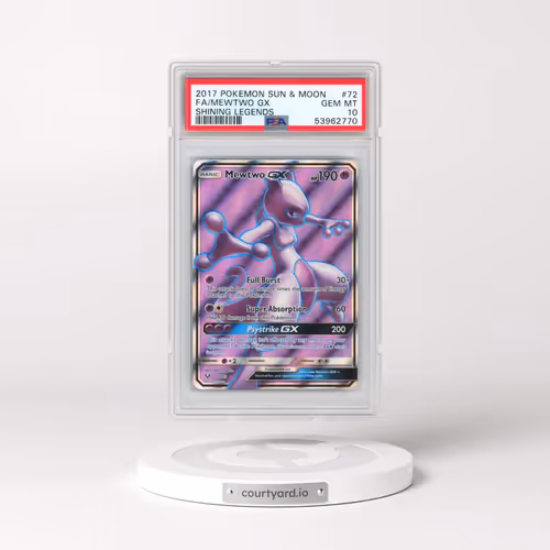 2017 Pokémon Sun & Moon Shining Legends #72 Mewtwo GX - Holo Full Art (PSA 10 GEM MINT)
