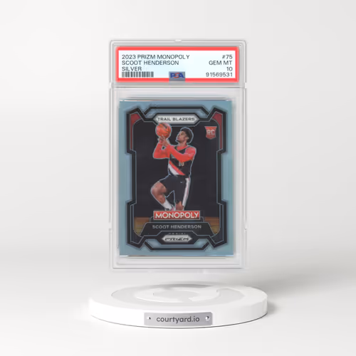 2023 Panini Prizm Monopoly #75 Scoot Henderson - Silver (PSA 10 GEM MINT)
